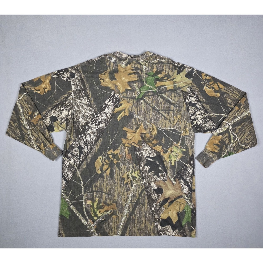 Mossy Oak Shirt Mens 2XL Break Up Camo Bottomland Hunting Vtg Jerzees Outdoors - Picture 3 of 11